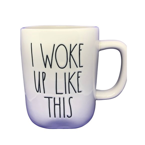 RAE DUNN NWT "I Woke Up Like This" Ceramic Mug - Picture 4 of 6